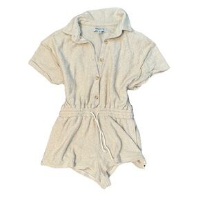 Urban Outfitters Beach Beige Romper Women’s Size XS Terry Cloth Coverup Summer